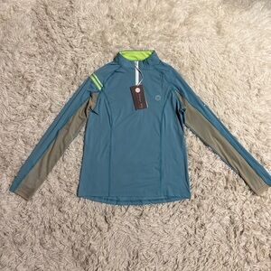 New Child’s Large Blue Kathryn Lily Long Sleeve Horseback Riding Sunshirt